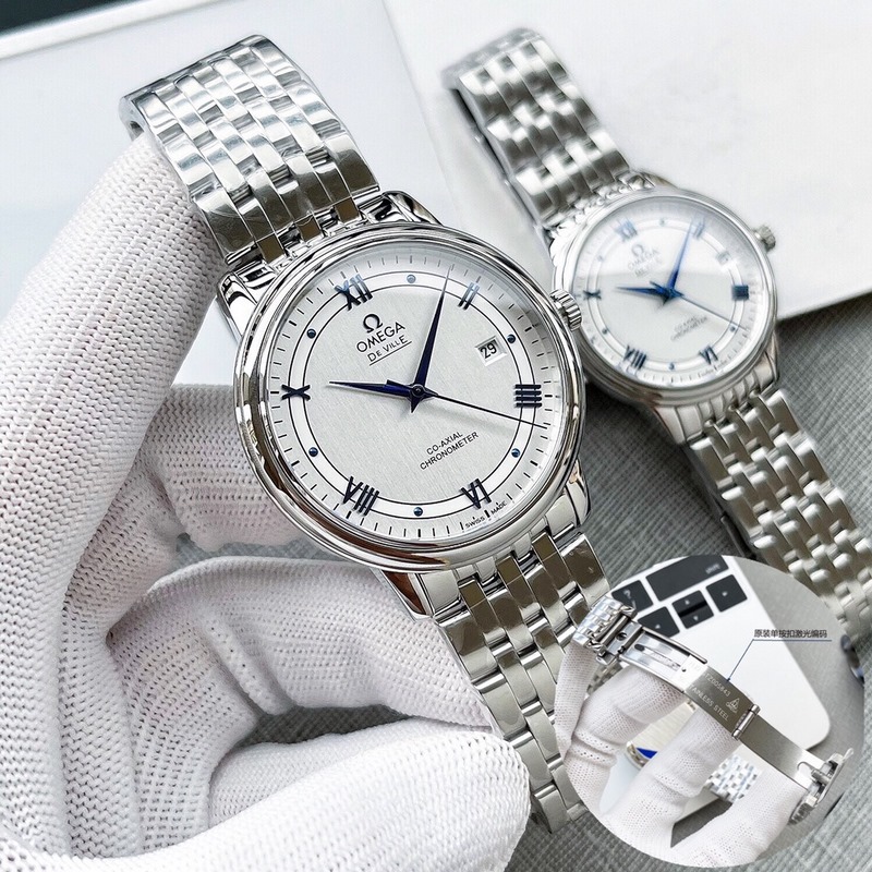 Omega De Ville Couple Replica Watch V Factory Authentic Model with Curved Dial-4