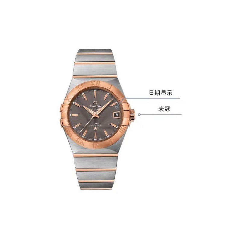 Omega Constellation Double Eagle Men's Replica Watch with Citizen 8215 Movement-2