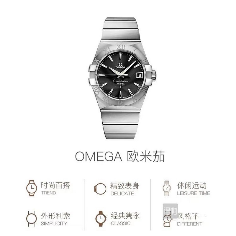 Omega Constellation Double Eagle Men's Replica Watch with Citizen 8215 Movement-4