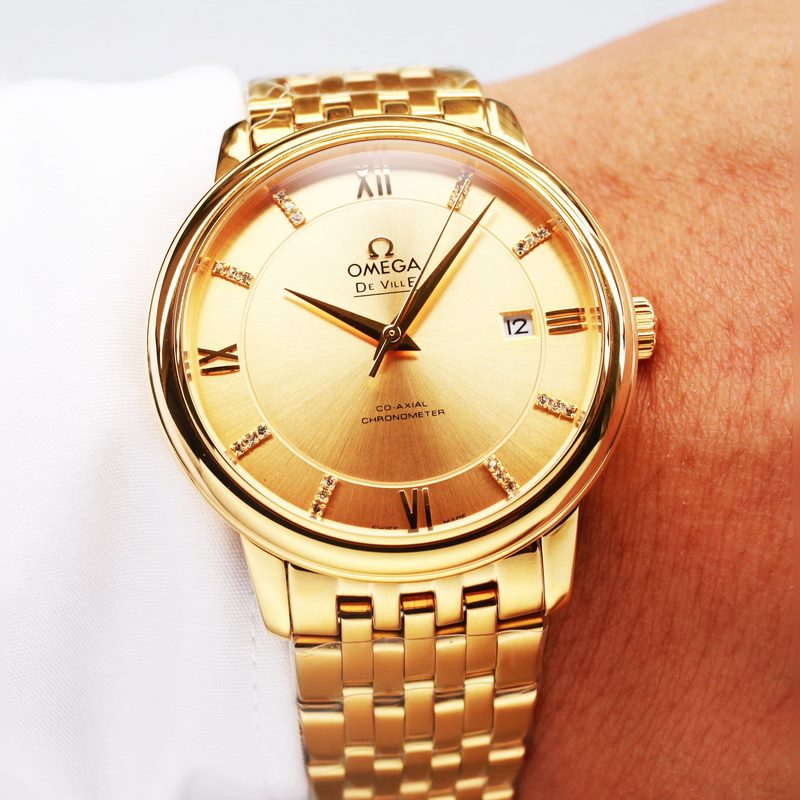 Omega De Ville Couple Replica Watch Original Sunburst Dial Quality Edition-3