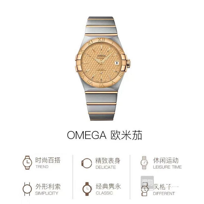 Omega Constellation Double Eagle Men's Replica Watch Citizen 8215 Movement Quality Craftsmanship-4