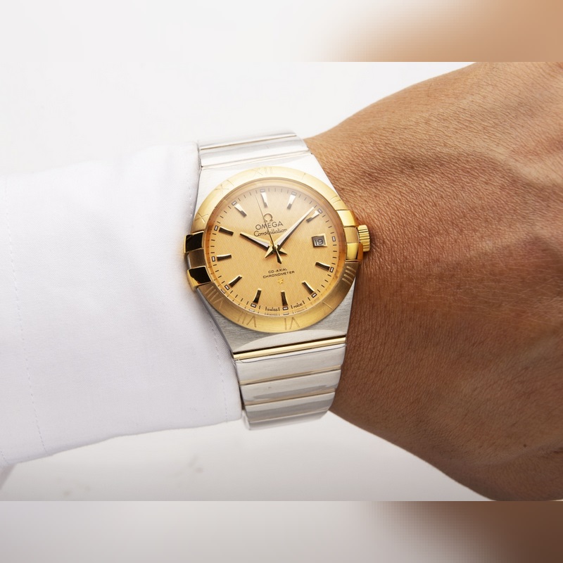 Omega Constellation Double Eagle Men's Replica Watch with Citizen 8215 Movement-2