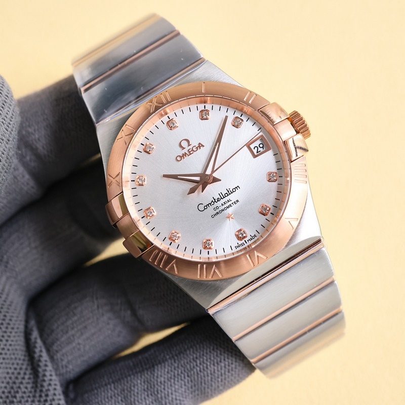 Omega Constellation 38mm Fourth Generation Black Dial Men's Replica Watch-5