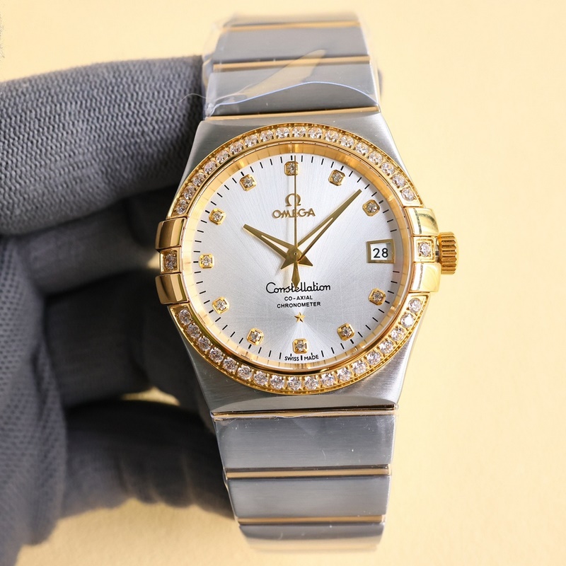 Omega Constellation 38mm Black Star Wheel Edition Men's Replica Watch-4