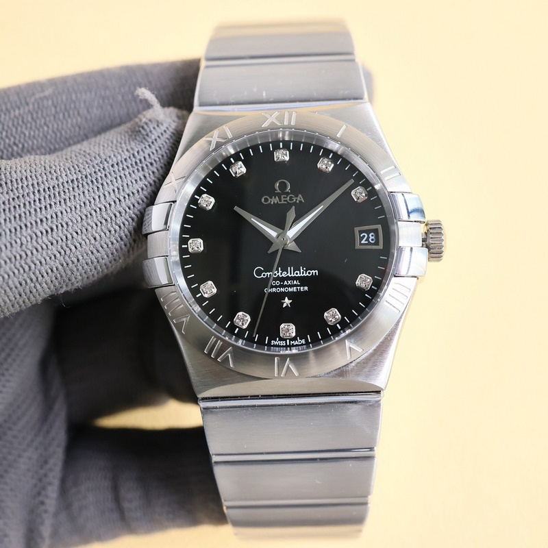 Omega Constellation 38mm Black Windmill Dial Men's Replica Watch-2