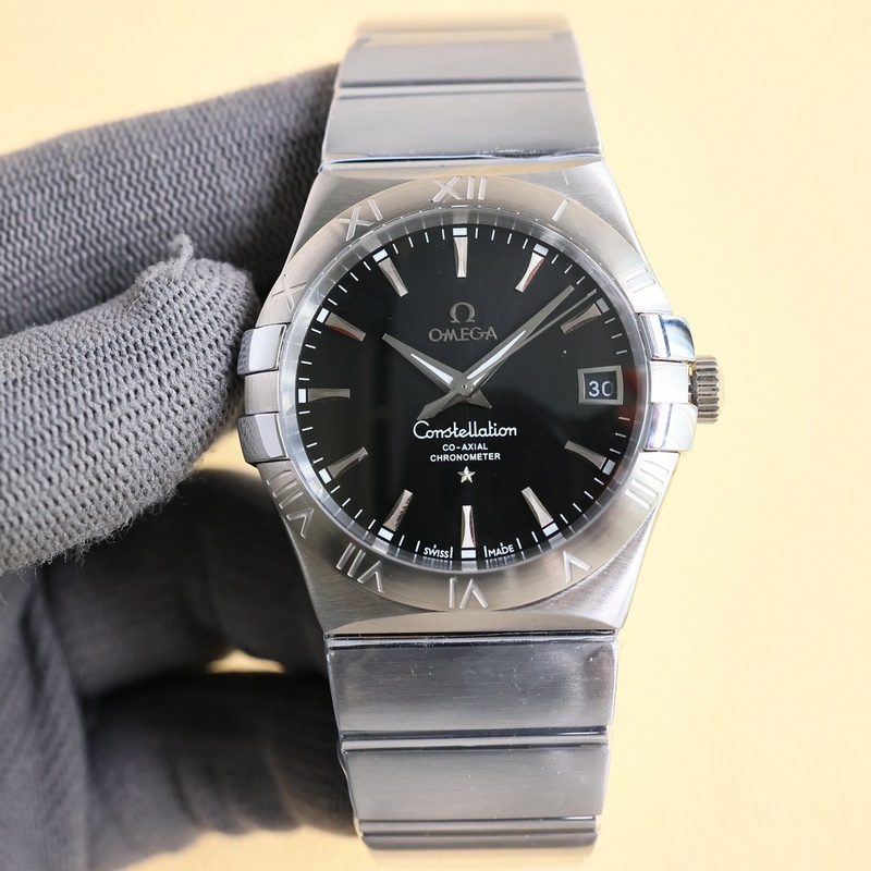 Omega Constellation 38mm Black Windmill Dial Men's Replica Watch-4
