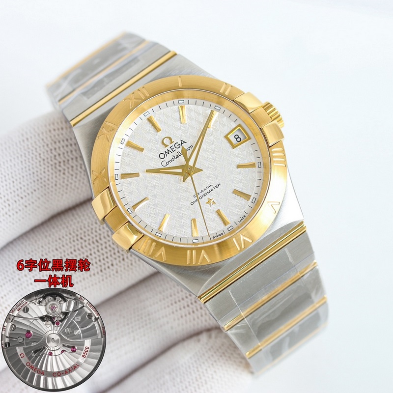Omega Constellation Series 38mm Classic Timepiece with Dual Eagle Design-6