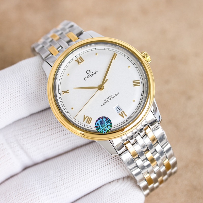 OM+Factory Omega De Ville 40mm Master Chronometer Replica Watch with Belt-3