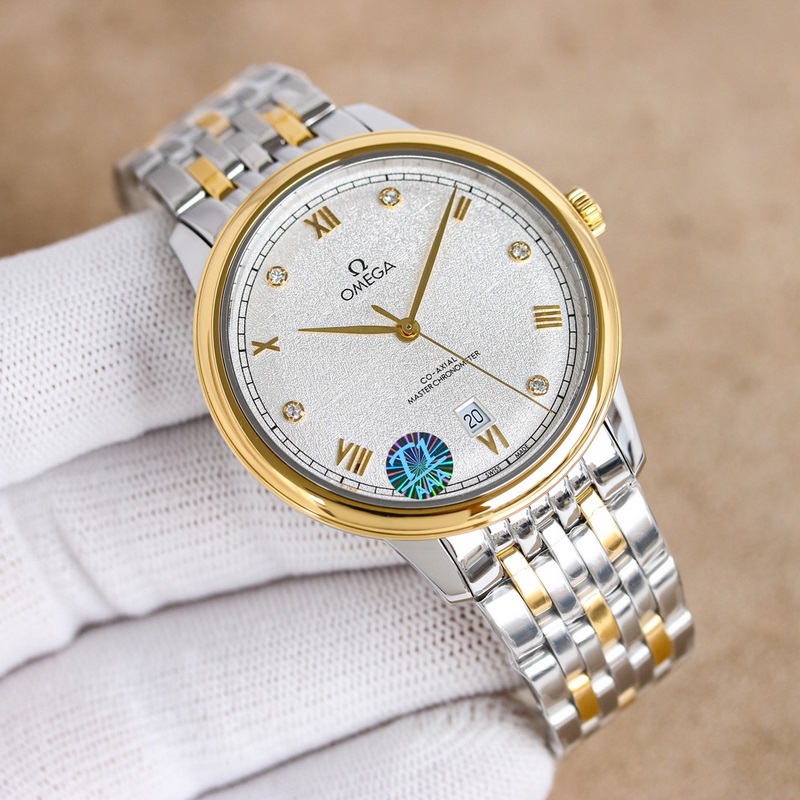 OM+Factory Omega De Ville 40mm Master Chronometer Replica Watch with Belt-4