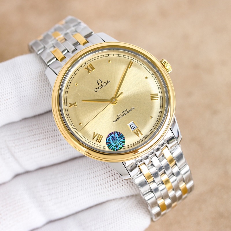 OM+Factory Omega De Ville 40mm Master Chronometer Replica Watch with Belt-5