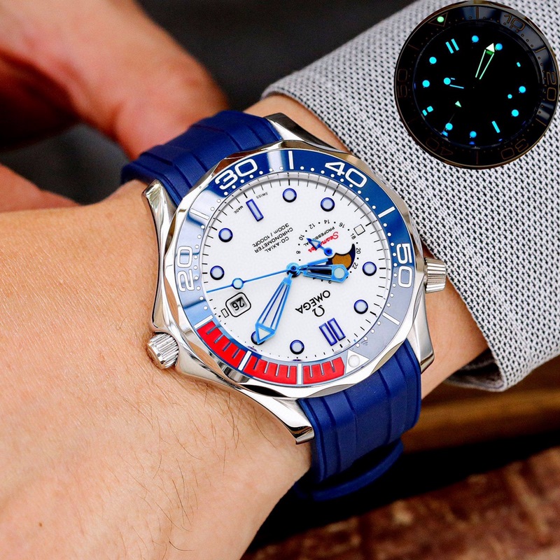 Omega Seamaster Moonphase Automatic Superior Night Glow Authentic 9-Position Moon Phase-1