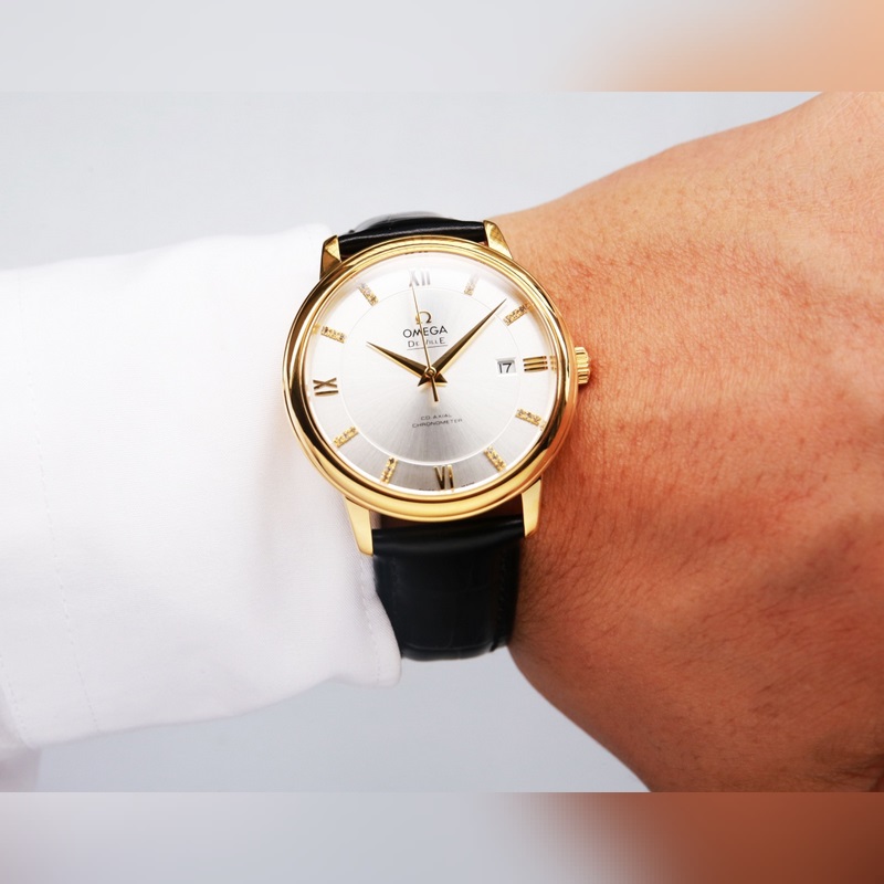 Omega De Ville Couple Replica Watch Original Sunburst Dial Quality Guaranteed-2