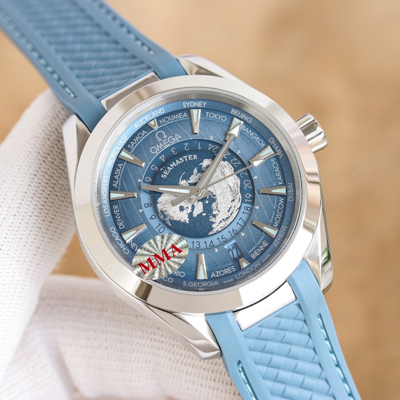 Omega Seamaster Worldtimer 220.92.43.22.99 MMA Black Dial Luxury Replica Watch-3