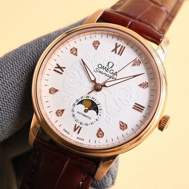 Omega De Ville Moonphase Upgrade Men's Luxury Replica Watch-4