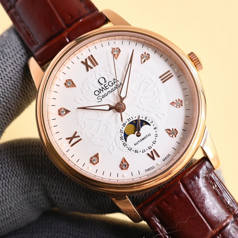 Omega De Ville Moonphase Upgrade Men's Luxury Replica Watch-5