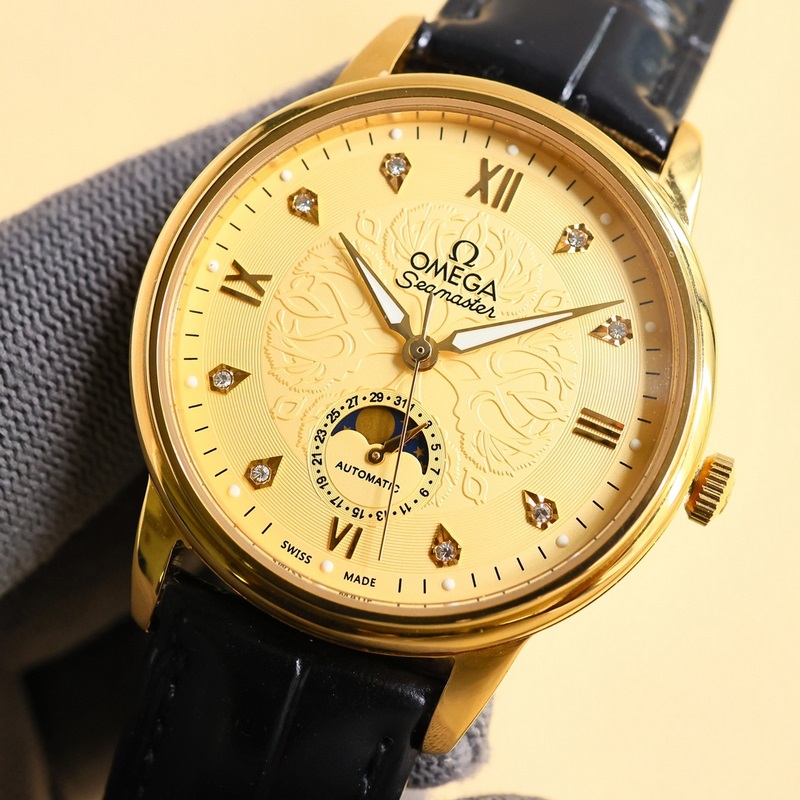 Omega De Ville Master Chronometer Moonphase Men's Luxury Replica Watch-4