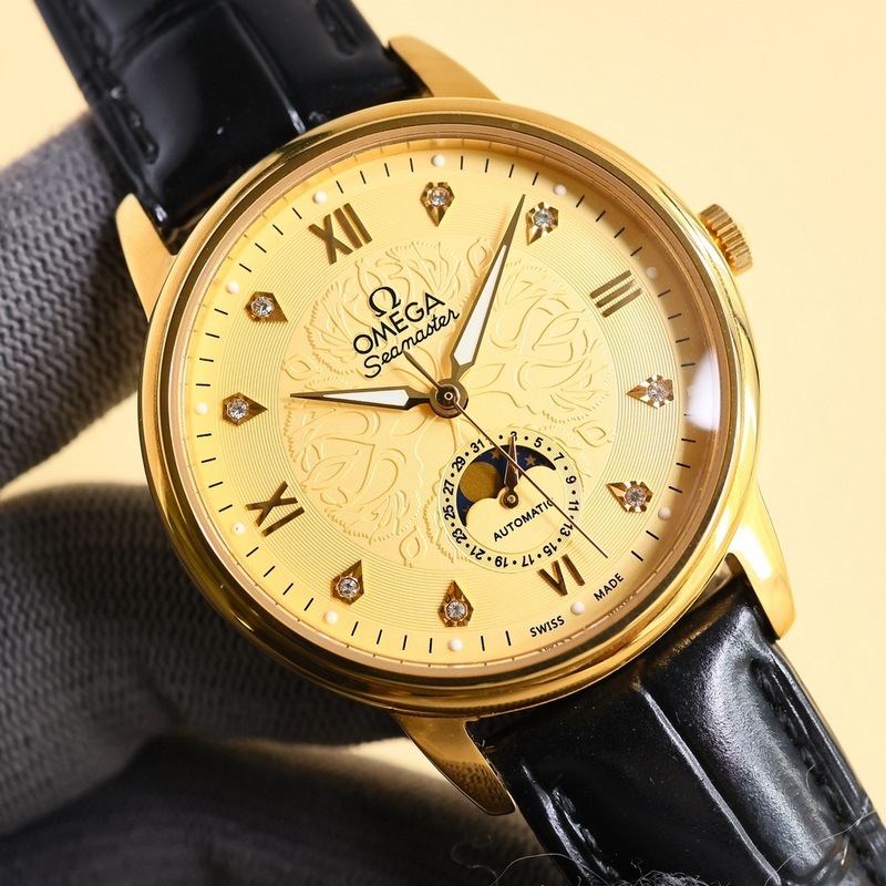 Omega De Ville Master Chronometer Moonphase Men's Luxury Replica Watch-5