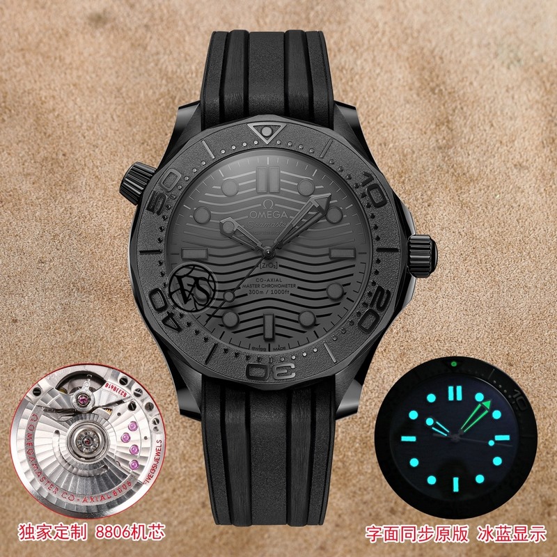 Omega Seamaster 300M Black PVD Dive Replica Watch-4