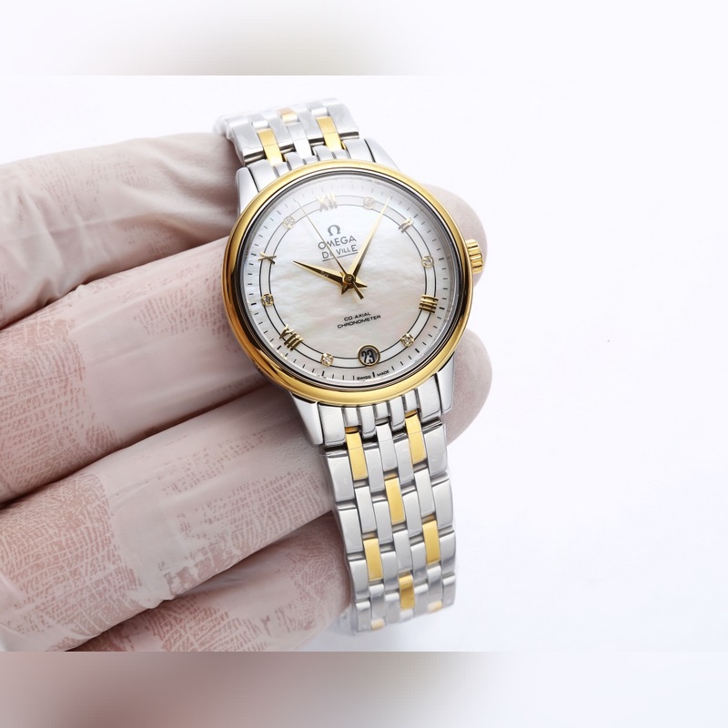 Omega De Ville Ladies Replica Watch V Factory Genuine Natural Mother-of-Pearl Dial-2