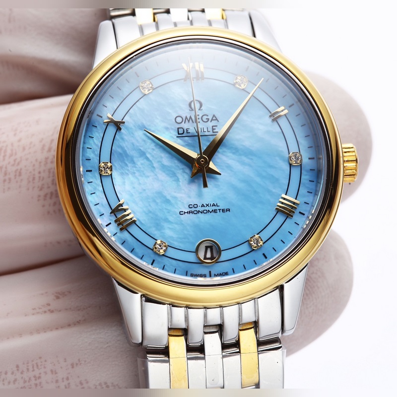 Omega De Ville Ladies Replica Watch V Factory Genuine Natural Mother-of-Pearl Dial-5