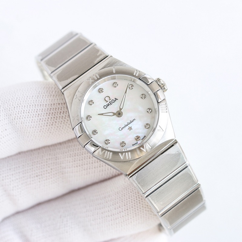 Omega Constellation 28mm Swiss Quartz Replica Watch A Masterpiece of Classic Elegance-3