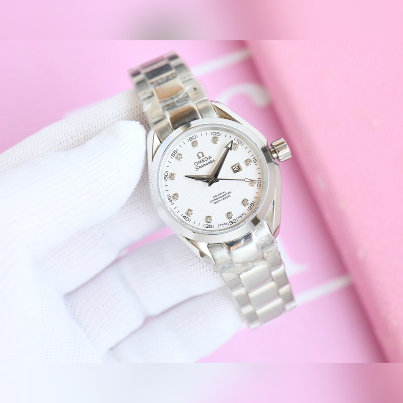 2025 Omega Seamaster Women's 1:1 Co-Axial 8520 Movement Quality-3