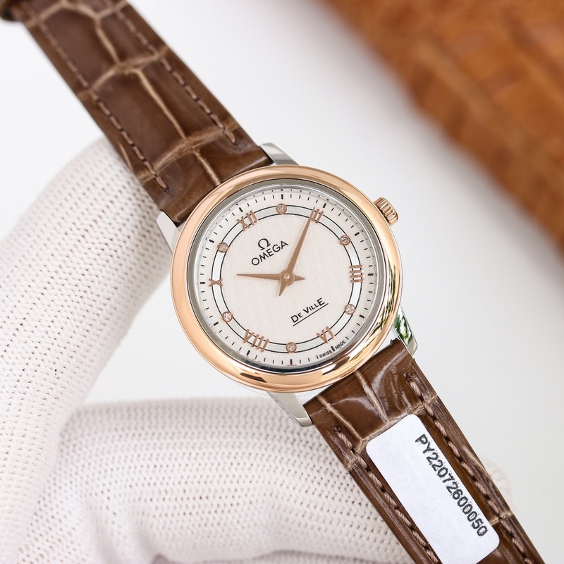Original Omega De Ville Lady Replica Watch 27.4mm Flawless Quality-1