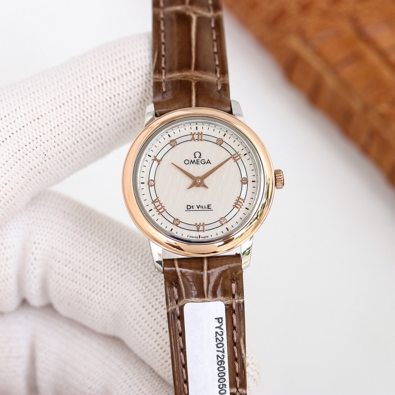 Original Omega De Ville Lady Replica Watch 27.4mm Flawless Quality-2