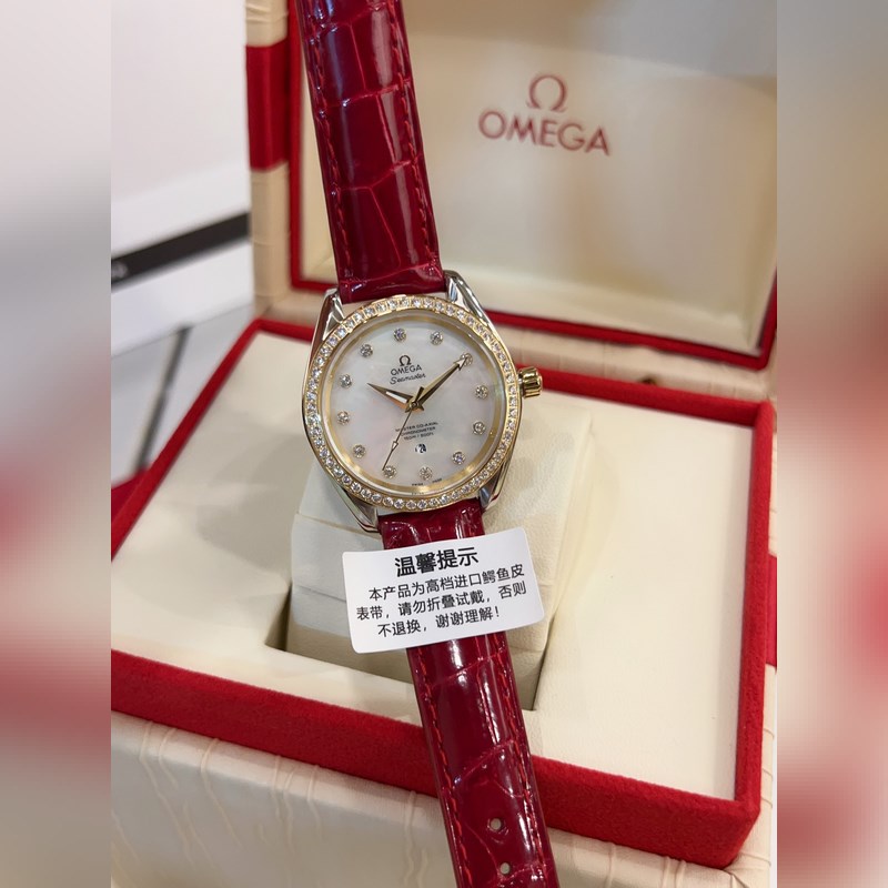 Omega Seamaster Aqua Series Exclusive New Release Premium Quality Crocodile Leather-3