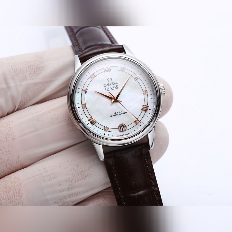 Omega De Ville Ladies Replica Watch V Factory Genuine Pearlescent Dial High-Quality Version-2