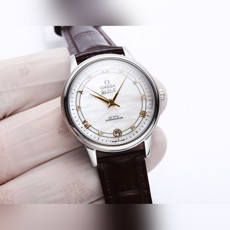 Omega De Ville Ladies Replica Watch V Factory Genuine Pearlescent Dial High-Quality Version-4