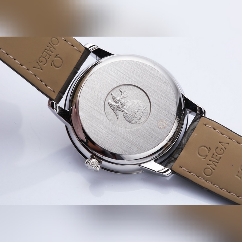 OMEGA De Ville Couple Replica Watch with Sunburst Dial and Sapphire Crystal-8