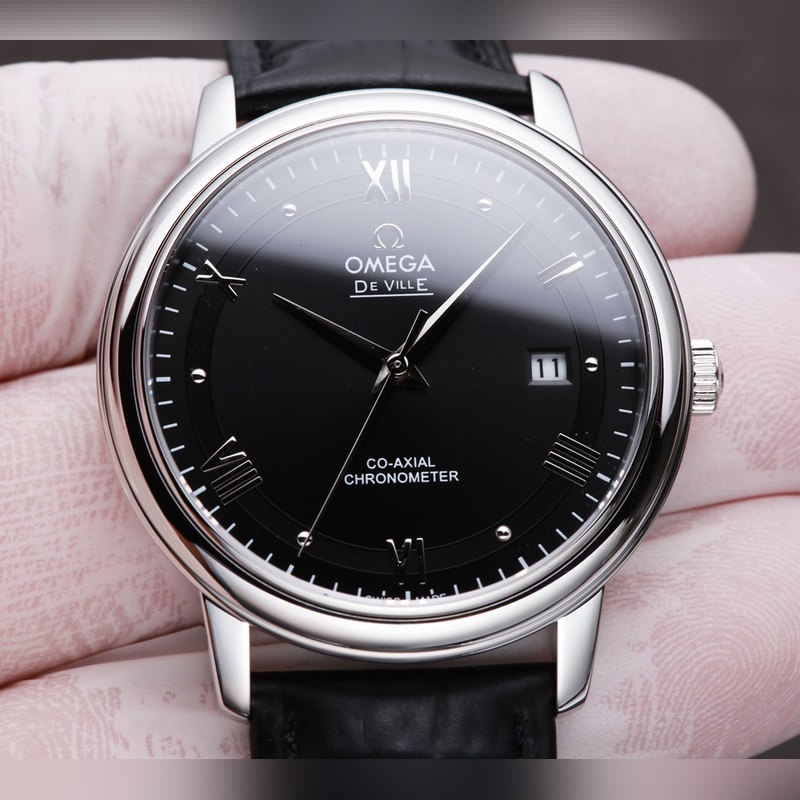 Omega De Ville Series Couple Replica Watch Authentic Sunburst Dial Quality Timepieces-3