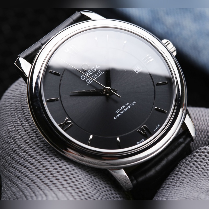 Omega De Ville Couple Replica Watch Sunburst Dial Premium Quality-4