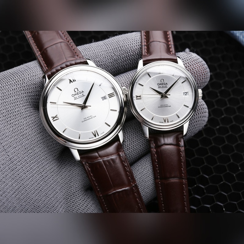 Omega De Ville Devilfly Series Couple Replica Watch Genuine Sunburst Dial Quality-3