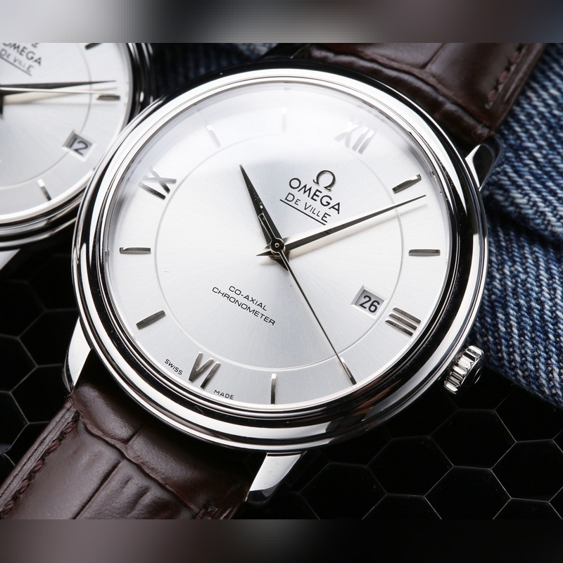 Omega De Ville Devilfly Series Couple Replica Watch Genuine Sunburst Dial Quality-5