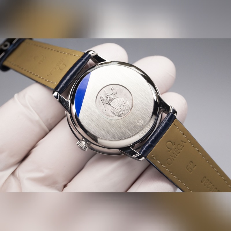 Omega De Ville Hour Vision Couples Replica Watch Genuine Sunburst Dial Sapphire Crystal-8