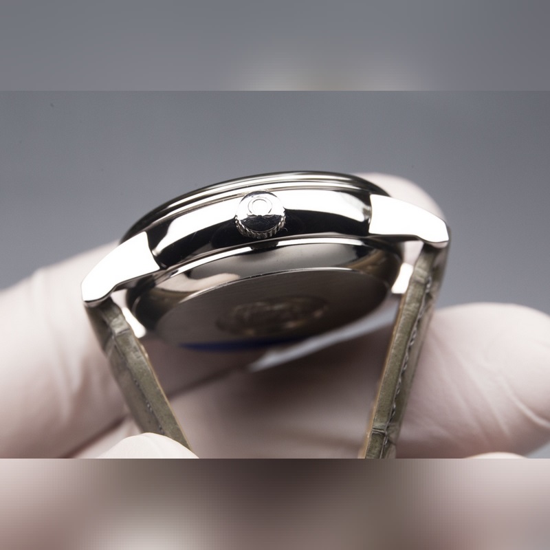 Omega De Ville Hour Vision Couple Replica Watch Genuine Sunburst Dial High Quality-6