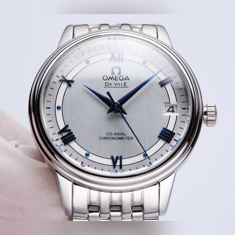 Omega De Ville Couples Replica Watch Original Sunburst Dial Authentic Quality-4