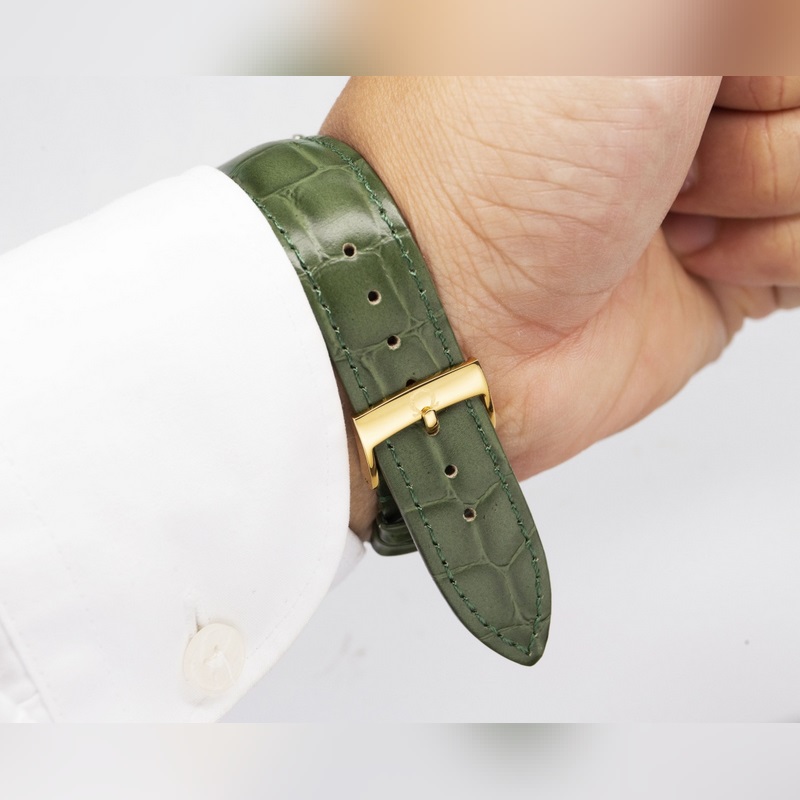 Omega De Ville Co-Axial Couple's Replica Watch Genuine Sunburst Dial-7