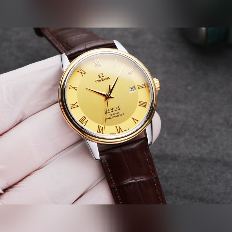 Omega De Ville 316L Stainless Steel Couple Replica Watch-4