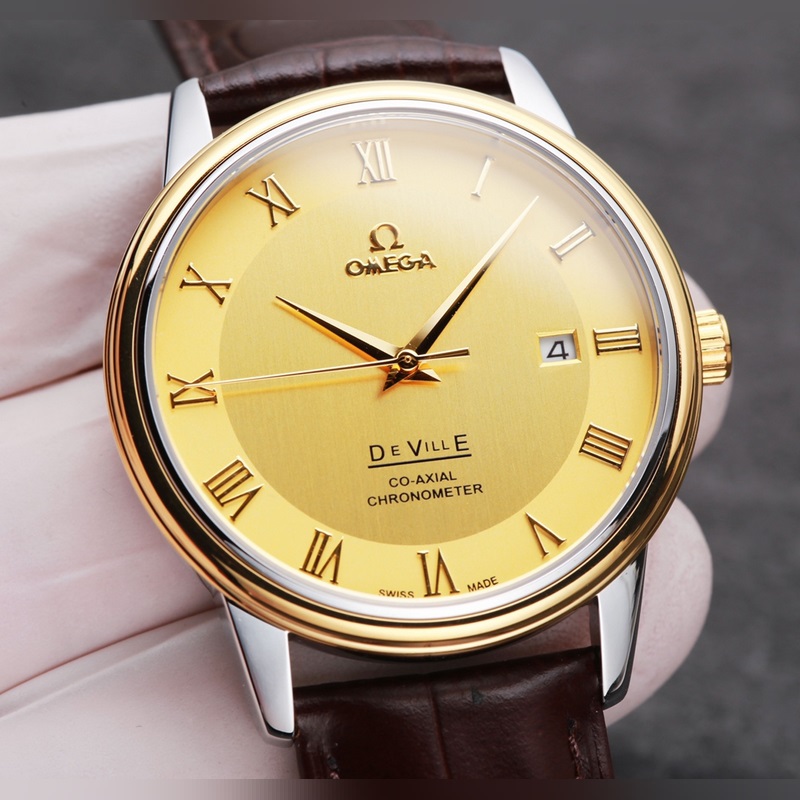 Omega De Ville 316L Stainless Steel Couple Replica Watch-5