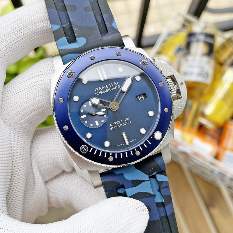 Panerai Submersible Verde Militare 47mm Dive Replica Watch-2