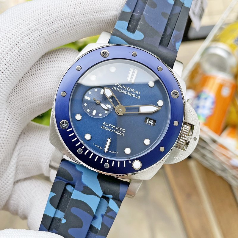 Panerai Submersible Verde Militare 47mm Dive Replica Watch-7