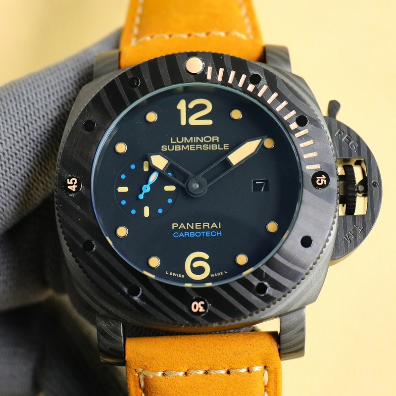 Panerai Submersible BMG-Tech 44mm Dive Replica Watch with Metal Glass-3