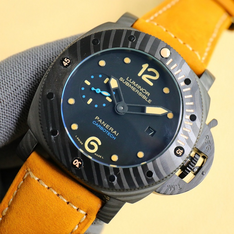Panerai Submersible BMG-Tech 44mm Dive Replica Watch with Metal Glass-4