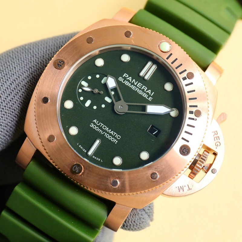 Panerai Submersible BMG-TECH 44mm Metal Glass Dive Replica Watch-5