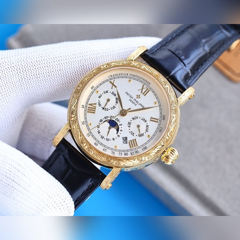 Patek Philippe Complications Handcrafted Engraved Replica Watch-2