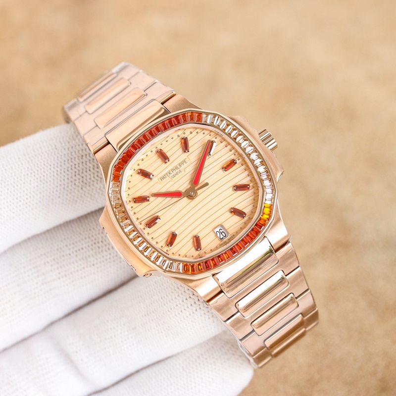 Patek Philippe RM Nautilus Rainbow Diamond Ladies Replica Watch-1