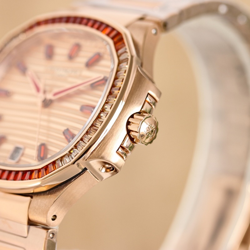 Patek Philippe RM Nautilus Rainbow Diamond Ladies Replica Watch-4